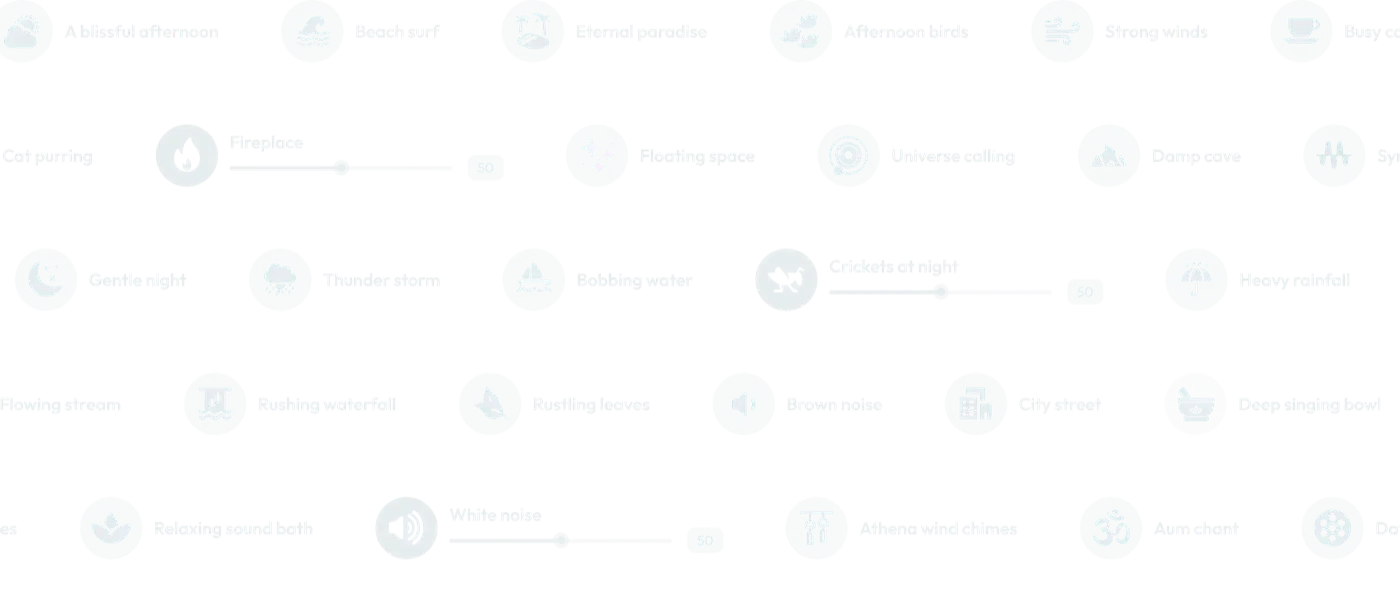 A grid of the ambient sound icons available in the app.